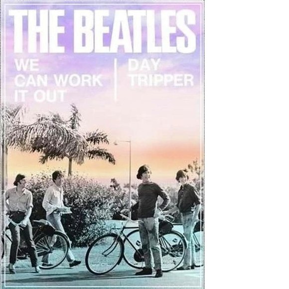 The Beatles Day Tripper Scoop Logo rock Official T-shirt M NWT - Picture 2 of 2